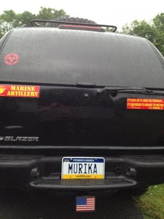 License Plate says MURIKA