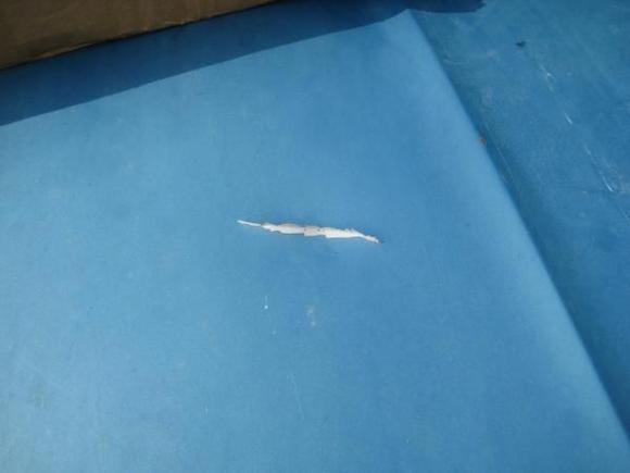 where the fan hit the hood