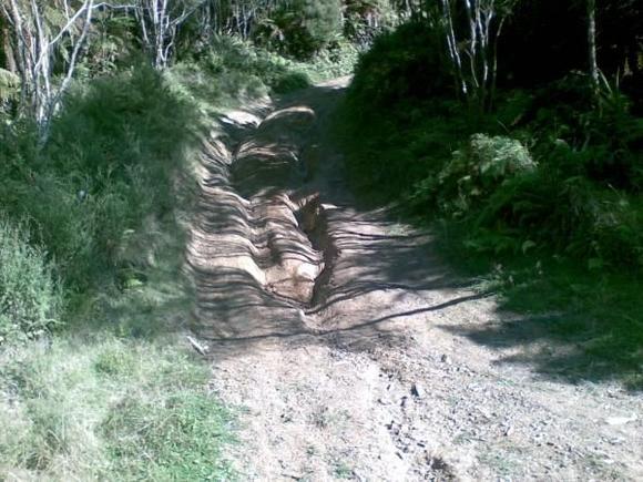 This actually a road not maintained of course other than when the local 4WD club has a working bee once or twice a year. Road is situated about an hour inland from Stratford in Taranaki on the west coast of the North Island of NZ. Good hunting and great 4WDing