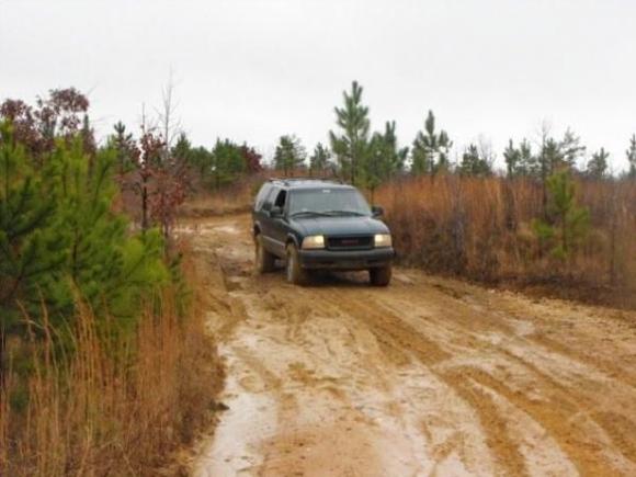 on the trail