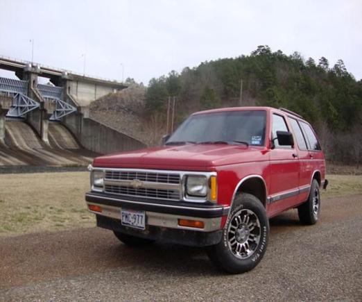 by the spillway