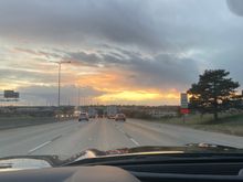 You know you love your car when you admire the view of the hood before a nice sunset…