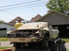 Here is the damage caused by the wreck