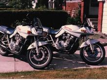 You're not seeing double. These are a pair of 1982 Suzuki GSX750's.  Only one was mine and I regret selling it.