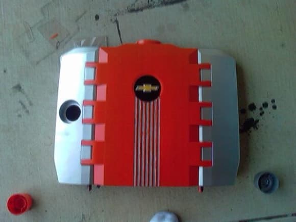 Painted the cover Chevy Engine Red.