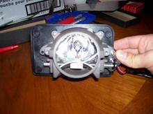 bi-xenon projector high beam position