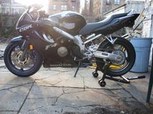 Left side of bike with new CBR, F4i and Honda decals