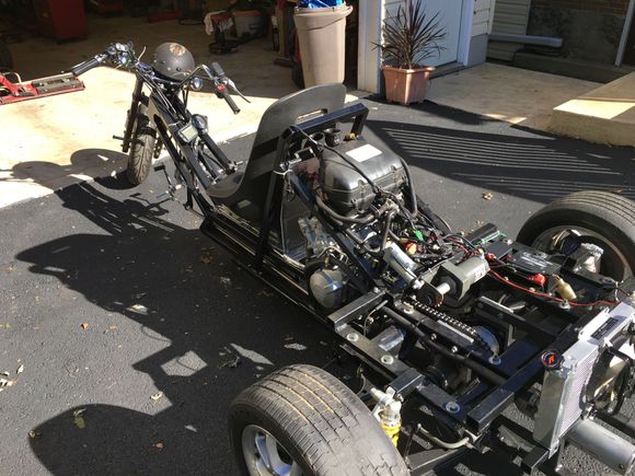 Shows what  parts of the air induction system are on the engine