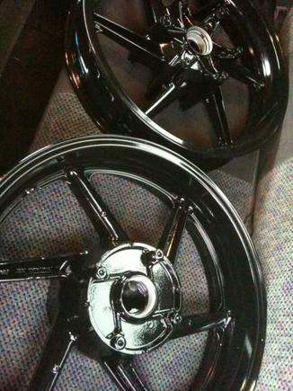 Same wheels just had them powder coated not bad for 150 bucks.