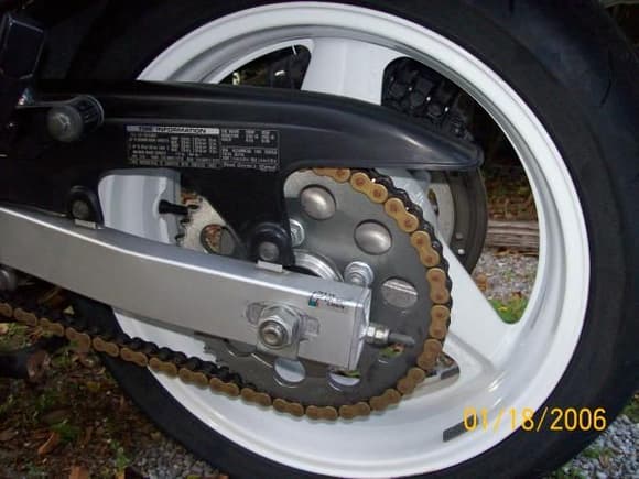 Leftside pic of my clean wheel. White is a Bi_ _h to keep clean. lol!