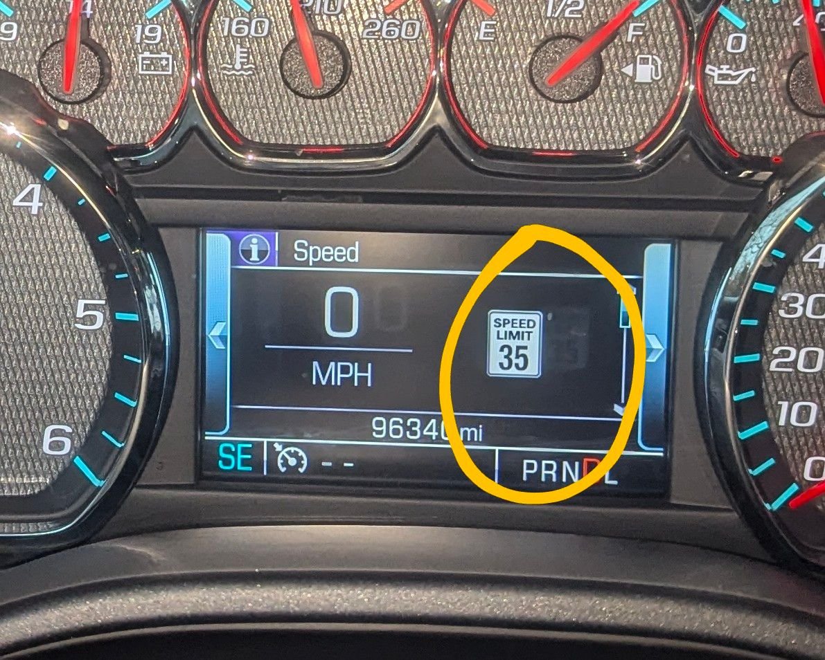 My 2016 Z71 always displays the posted MPH as 5 mph under what is actually posted; how do I fix this?