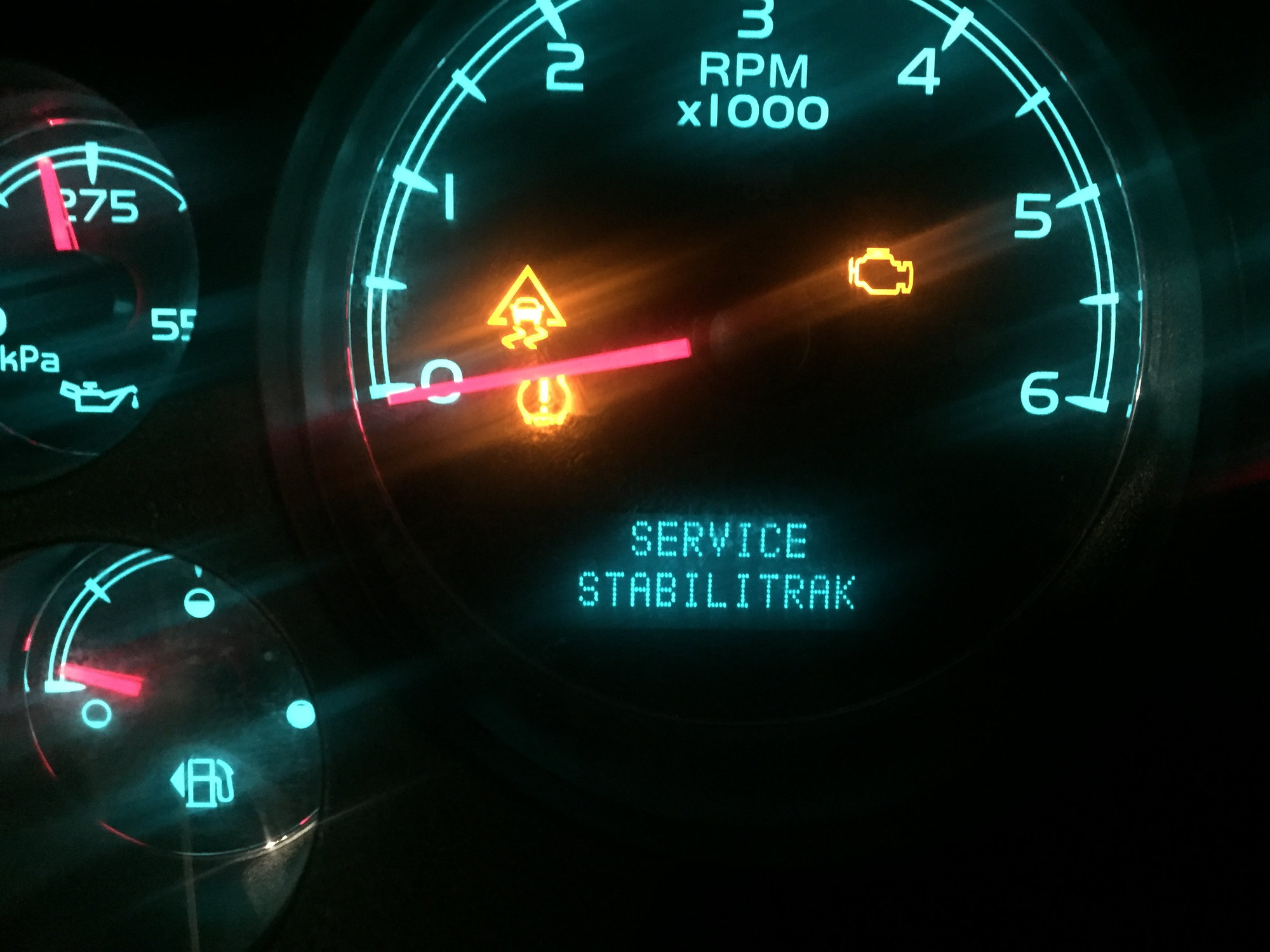 service Traction control, service stabilitrak and engine light ...