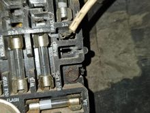 where the white wire got routed into the fuse box