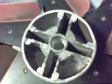 Backside of my fan spacer (its all tore up)