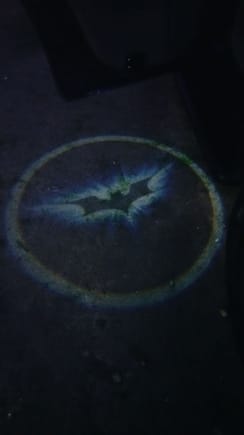 Batman laser door logo not badd for a 9v battery.