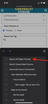 The “search all forums” is the default mode, so make sure to UNCHECK it.