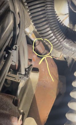 does anyone know what this hose adapter is for? its leaking oil. its on the driver side rear block and its above the oil housing. 