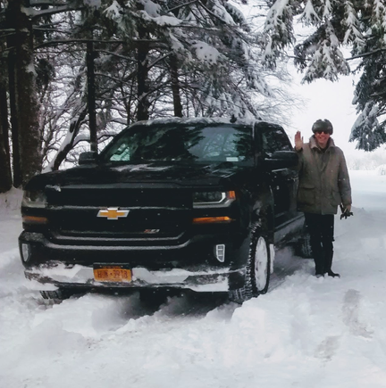 I just dropped of 5 tires in the barn.  The truck handled over 1 foot of snow fine, with stock everything.