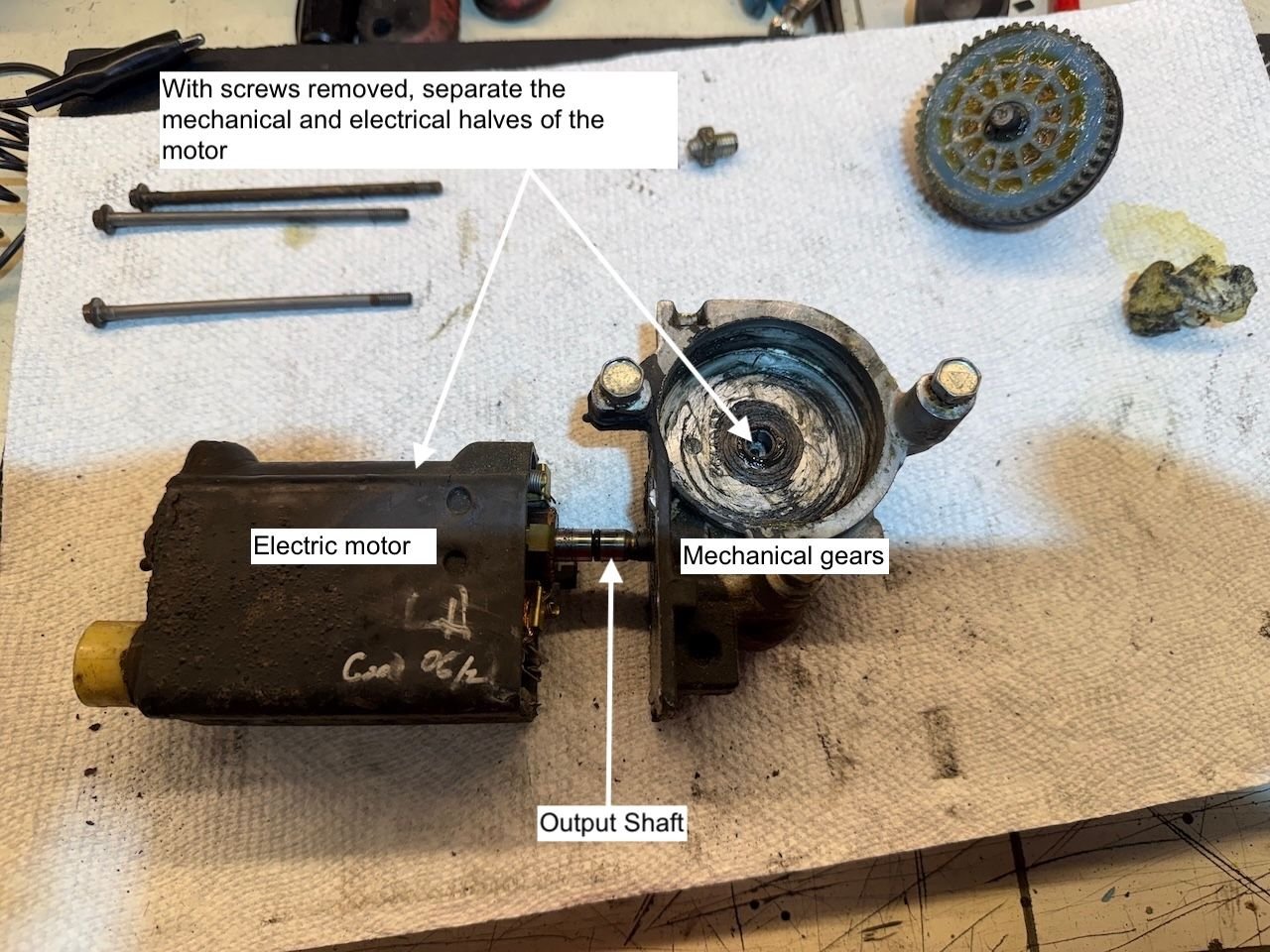 The electrical half will need cautious polishing. The mechanical half just needs cleaning & greasing. 
