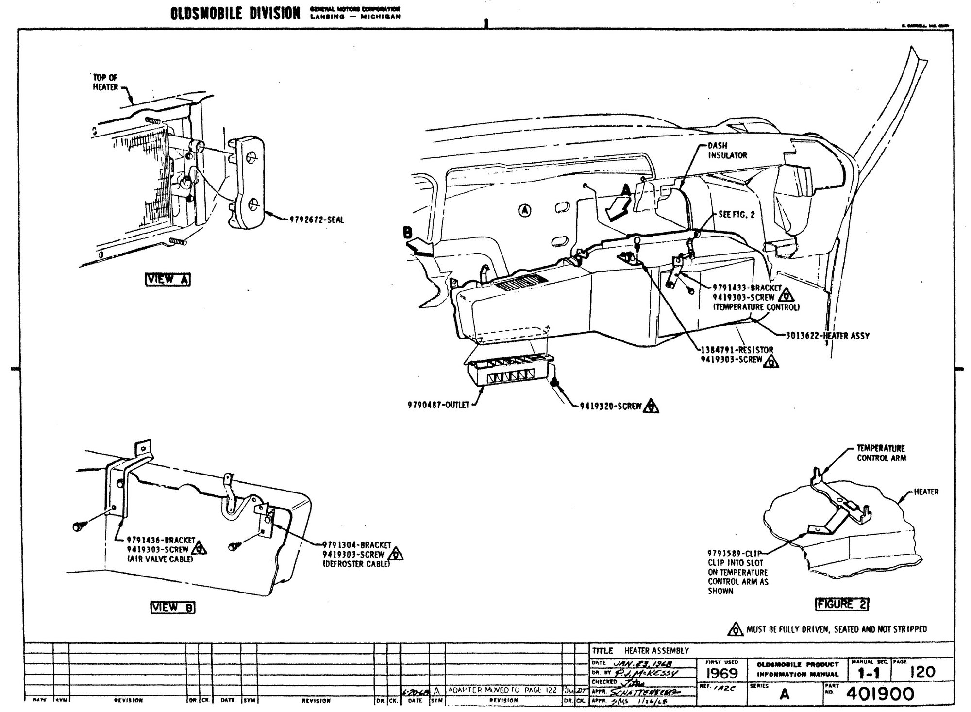 Replacing Heater Core on a '69 H/O - ClassicOldsmobile.com