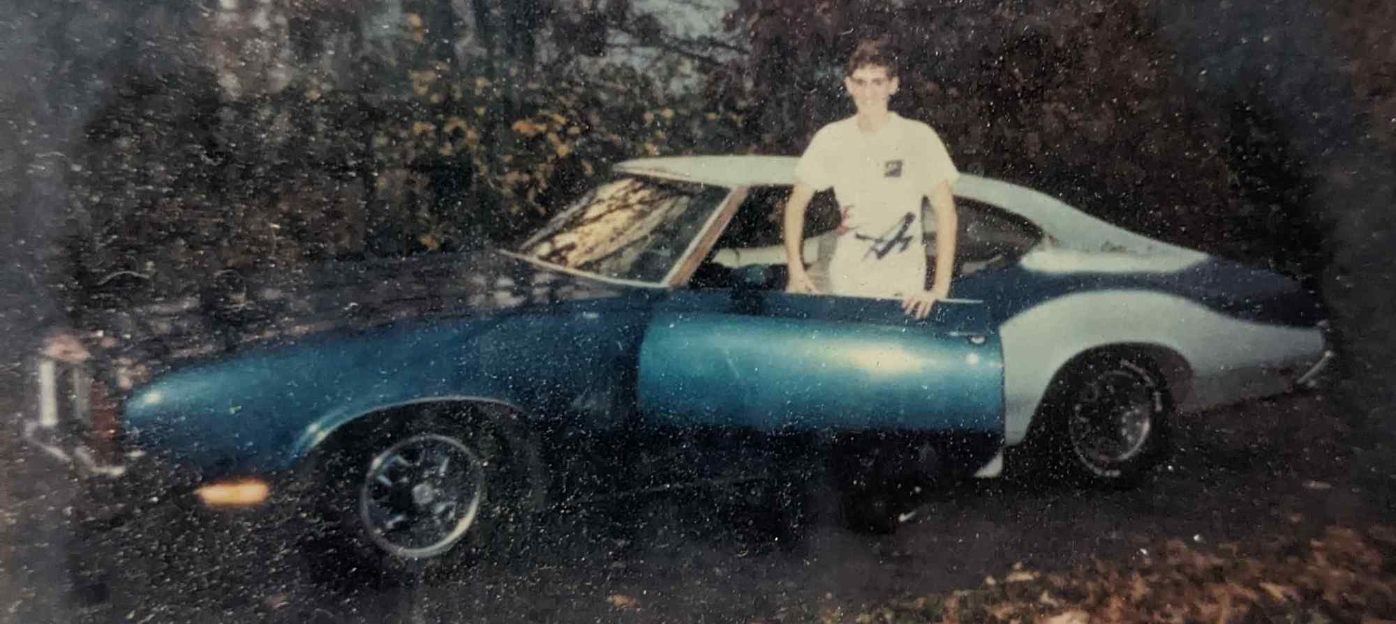 Me and my first car!  1972 olds cutlass S with rocket 350 and TH350