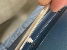 Tiny push pins for the chrome bead around the dash pad 
