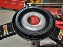OAI air cleaner assembly showing high flow drop base installed.
