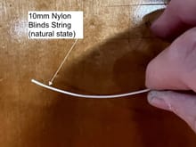 Nylon blinds string can hold your Olds seat buttons in place. 