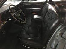 This is the 1968 Royal interior - genuine leather and cloth.