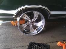 Getting a idea how my wheels looks on the car!!!