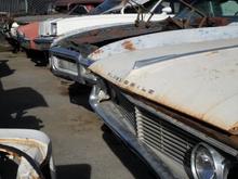 Oldsmobiles in wrecking yard