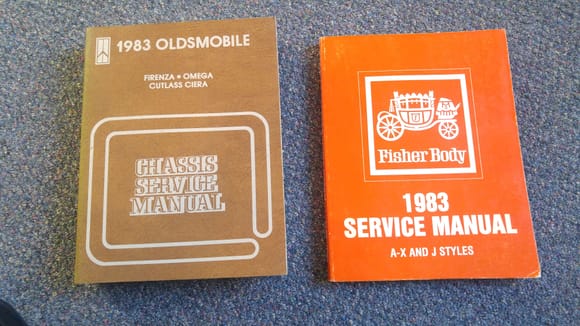 '83 Oldsmobile Chassis and Body Manuals ($20 each or $30 for the pair)
