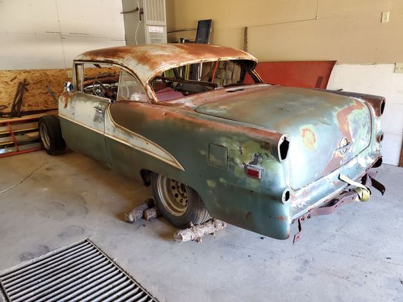 The Cali 55 parts car for the stalled 54 conv build.