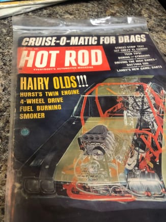 Hot Rod magazine with the Hurst Hairy Olds feature. 