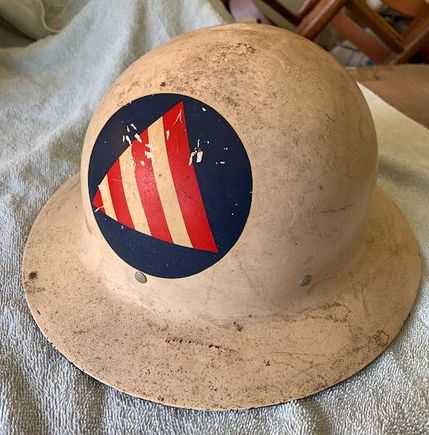 Civil Defense air raid warden helmet WWII