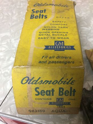 Go figure- I got everything BUT the belts in the box- I thought they were in there. And I thought the box said 1962 on it- it dosent. Anyways the part number is 982189.