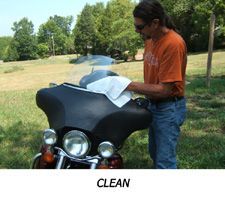 clean any surface. Don't dry the surface off, let the moisture left behind evaporate and you will have a Streak Free shine.