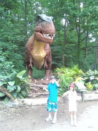 robot trex at the zoo