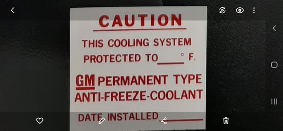 Does anyone here have a picture of where this sticker goes on a Canadian built 1969 442 with air conditioning? Ive searched the assembly manual and some users say on the radiator support but not sure where exactly.   Thanks. 