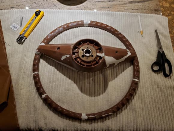 Sand everything smooth. It does not need to be perfect like it is going to be painted, but it should have smooth transitions to the plastic of the wheel.
