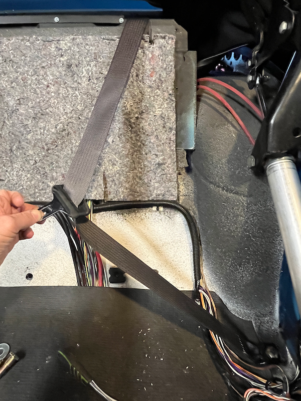I may need to fabricated a guide where the seat belt comes over the seat back. Ill work out these details when I get the seat cushions back in the car.