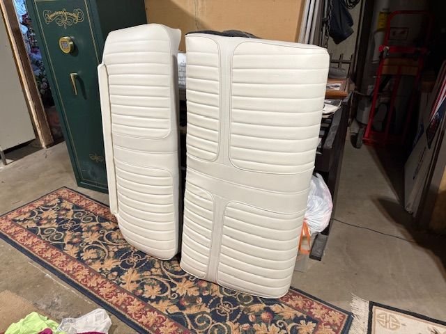 The rear cushion and backrest.  