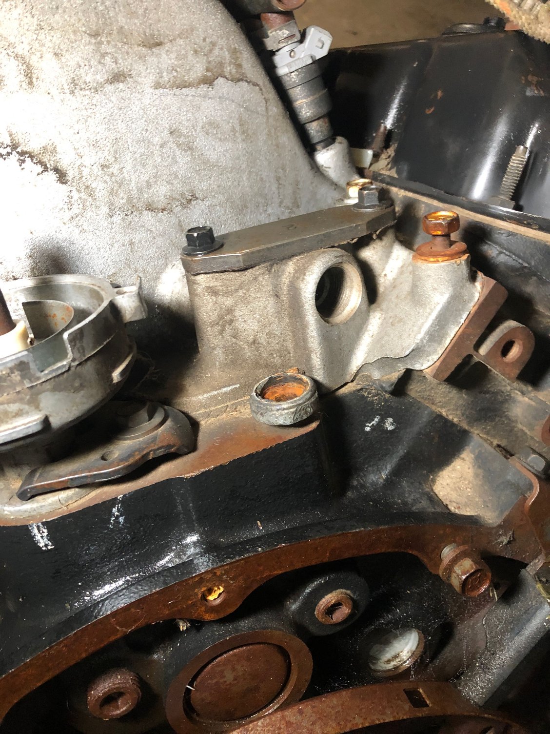 The hole is threaded 