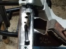 With the upper shock mount lined up with the cross member, it gives me +4 degrees caster. After the notch is cut, it should line up great.