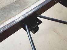 Horrible picture, but if you look close, you can see I added two vertical supports in the middle. 