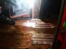 carpet came off without to much fuss. had to remove rear seat to get to bolts holding down the back part of the carpet. for an almost 19 year old truck, it looked pretty clean under it all.