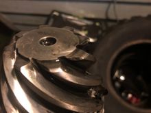 Pinion gear with the meatball piece sticking out (bottom right corner)