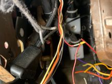 There is this random red/white wire spliced into pink/whit not sure why? And then has a cut yellow wire?