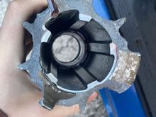 the cracked off remnant of the nose cone 