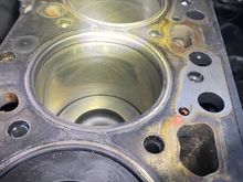 Feeling excited about seeing the cross hatching on all 6 cylinders with no scratches I can see with the motor still in the truck. I’m no pro but I believe this is a good sign so far as to the health of the block?
